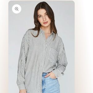 Gentle Fawn Striped Button Up Shirt XS GUC
